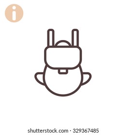 Bag tourist web icon