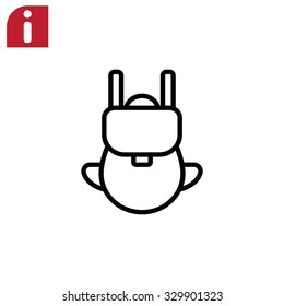 Bag tourist web icon
