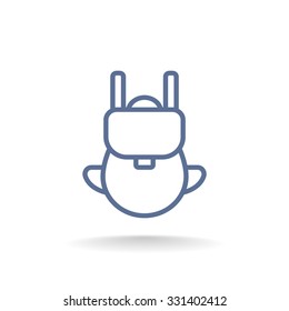 Bag tourist web icon