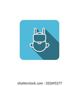 Bag tourist web icon