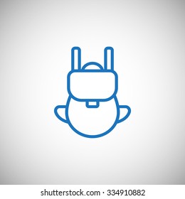 Bag tourist web icon