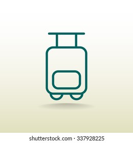 Bag tourist web icon