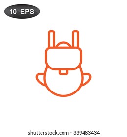 Bag tourist web icon