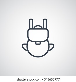 Bag tourist web icon