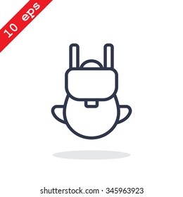 Bag tourist web icon