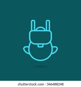 Bag tourist web icon