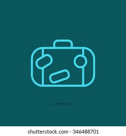 Bag tourist web icon