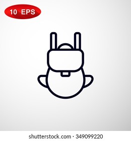 Bag tourist web icon