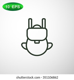 Bag tourist web icon