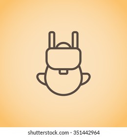Bag tourist web icon