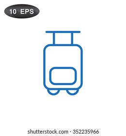 Bag tourist web icon