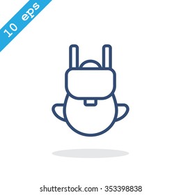Bag tourist web icon
