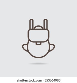 Bag tourist web icon