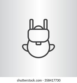 Bag tourist web icon