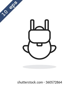 Bag tourist web icon
