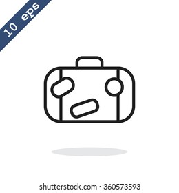 Bag tourist web icon