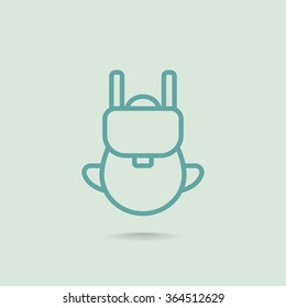 Bag tourist web icon