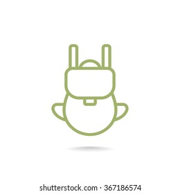 Bag tourist web icon