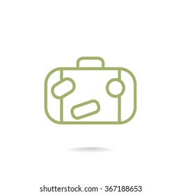 Bag tourist web icon