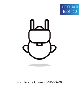 Bag tourist web icon