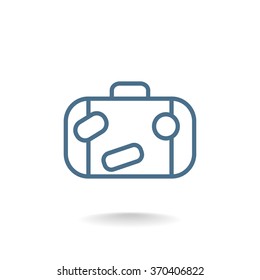 Bag tourist web icon