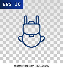 Bag tourist web icon