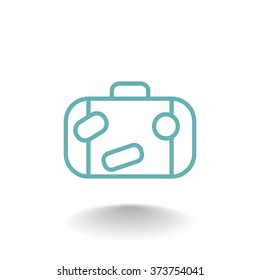 Bag tourist web icon