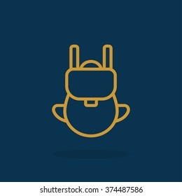 Bag tourist web icon