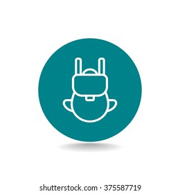 Bag tourist web icon