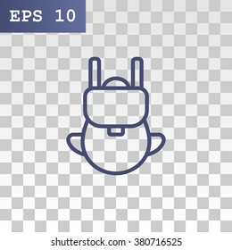 Bag tourist web icon