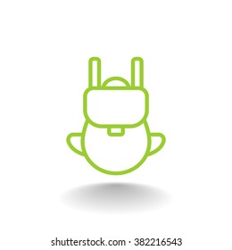 Bag tourist web icon