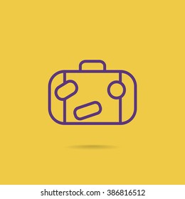 Bag tourist web icon