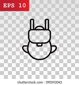 Bag tourist web icon
