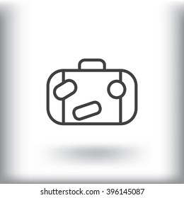 Bag tourist web icon