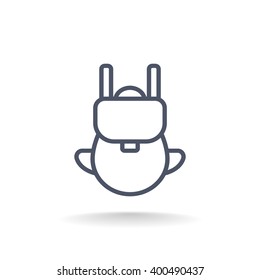 Bag tourist web icon