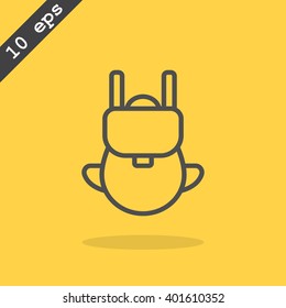Bag tourist web icon