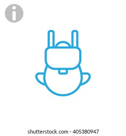 Bag tourist web icon