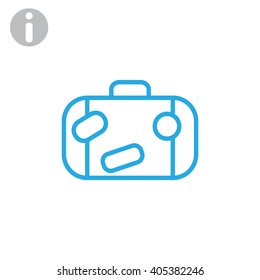 Bag tourist web icon