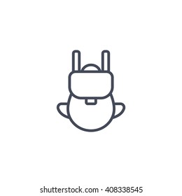 Bag tourist web icon