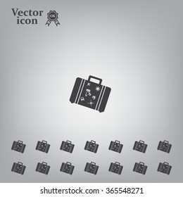 Bag tourist web icon. vector design
