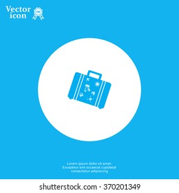 Bag tourist web icon. vector design