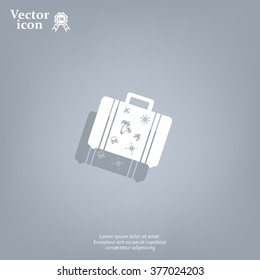 Bag tourist web icon. vector design