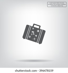 Bag tourist web icon. vector design