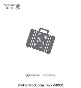 Bag tourist web icon. vector design