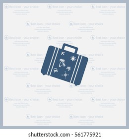 Bag tourist web icon. vector design
