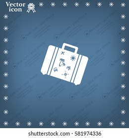 Bag tourist web icon. vector design