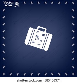 Bag tourist web icon. vector design
