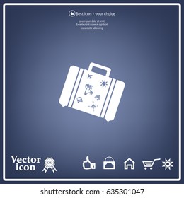 Bag tourist web icon. vector design