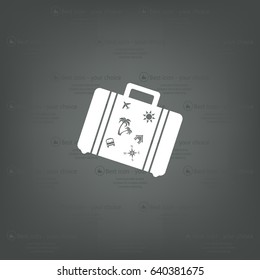 Bag tourist web icon. vector design