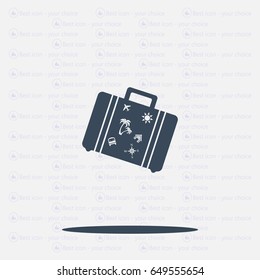Bag tourist web icon. vector design